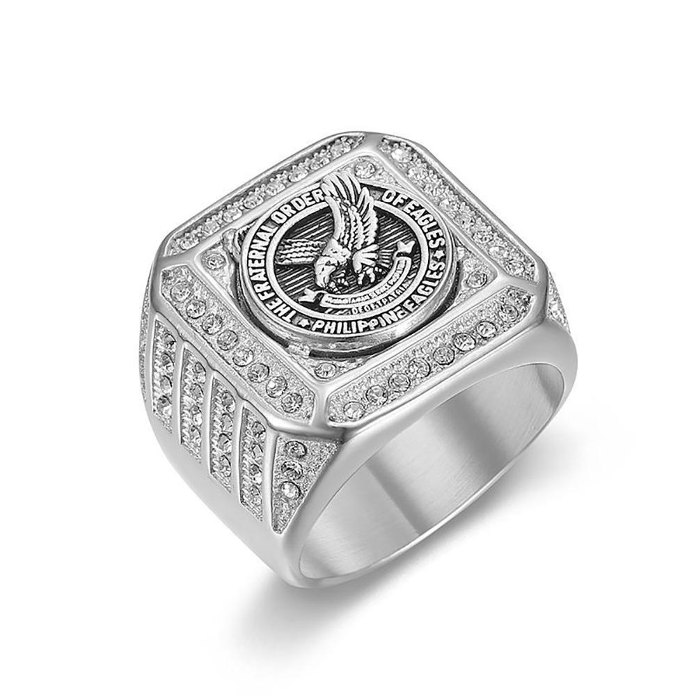 Vintage 316L Stainless Steel Eagle Ring for Men Women Punk Hip Hop Fashion Animal Ring Party Charm Amulet Jewelry Dropshipping