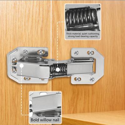 Stainless Steel Frogs Hinge 4-inch Thick Bridgess Type Buffer Hinge Slot Free Marbless Cabinet Door Mahjong Table Hinge