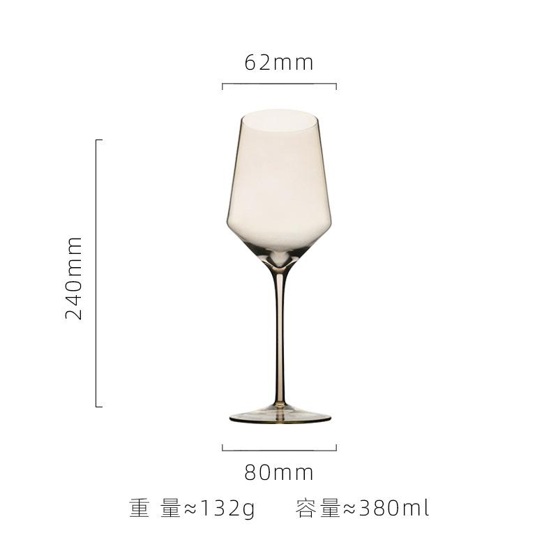 Creative Colorful Crystal Wine Glass Set Color Changing Stemware for Red White Wine