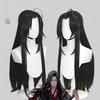 Yiling Patriarch Wei Wuxian Paruka pro dospělé Cosplay – Dlouhá, Rovná, S účesem Vdovský špičák