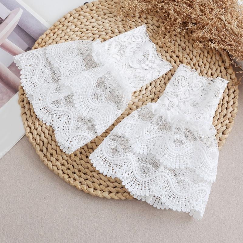 Breathable Lace Detachable Sleeve Wrist Cuffs Sleeves Multipurpose Arm Covers For Office Women Formal Event Daily Outfit