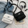 Stylish Japanese Streetwear Canvas Bag Featuring Unique Planet Embroidery For Urban Fashion Lovers