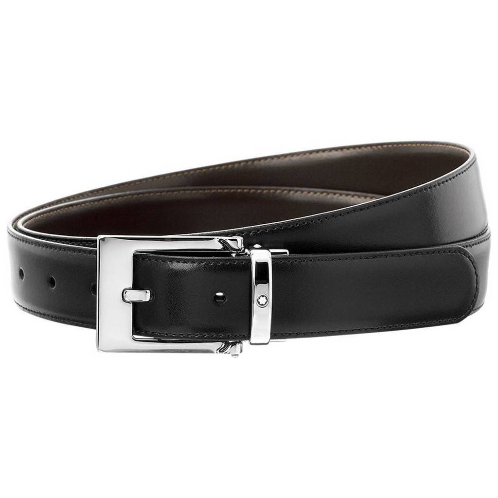 

Montblanc-Lea 9774 Мужской двусторонний черный/коричневый кожаный ремень