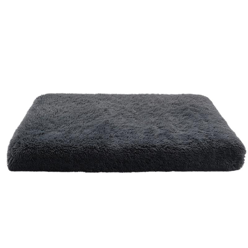 Luxurious Cozy Square Plush Large Dog Bed Thickened Washable Pet Sofa Bed with Non-Slip Detachable Cover Pet Indoor Furniture