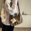 Trendy Slouchy Shoulder Bag for Women PU Leather Large Capacity Underarm Bag Retro Ladies Hobo Tote Bag