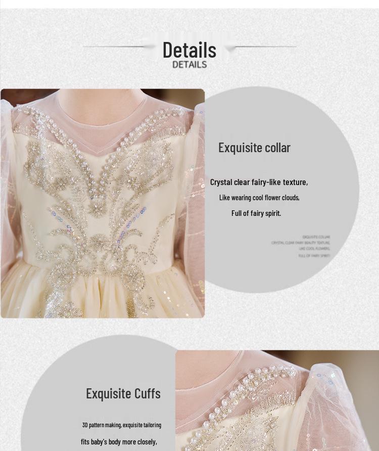 Girls' Luxury Tulle Dress for Piano Shows & Flower Girl Events