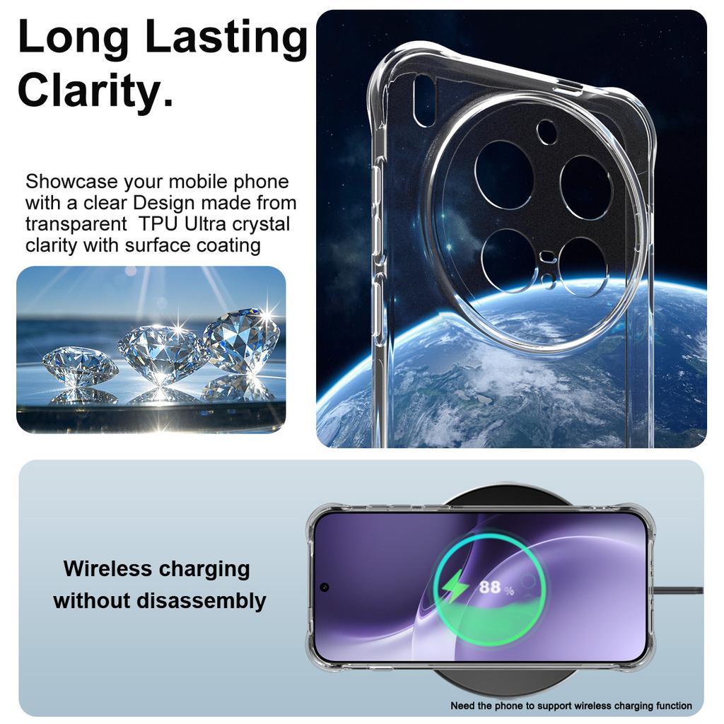 IMAK Etui do vivo X300 Pro 5G Pokrowiec na telefon z TPU Poduszka powietrzna Odporne na wstrząsy Ochrona