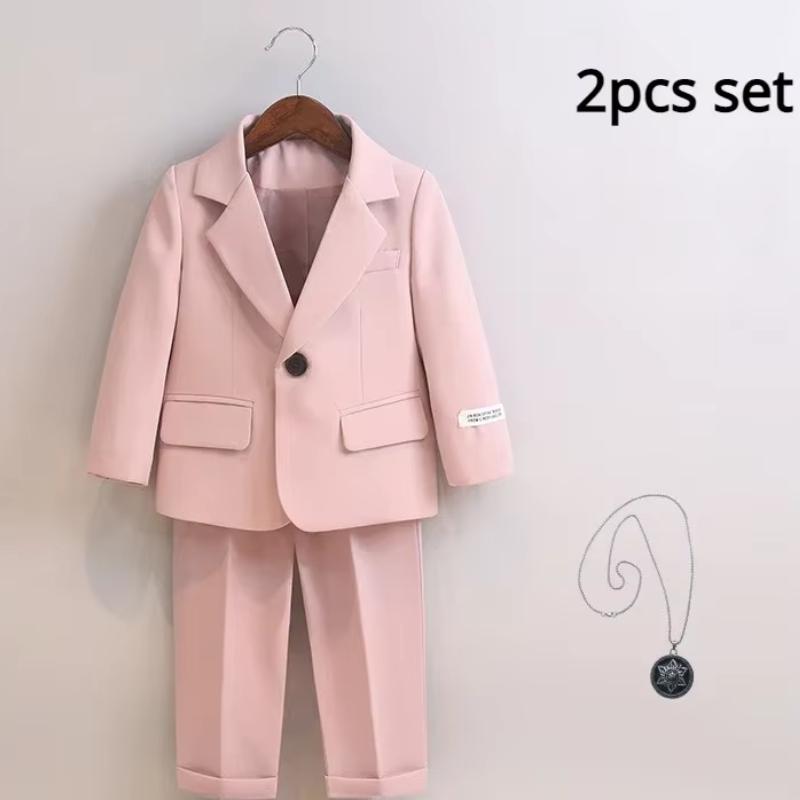 Boys Formal Suits 2yrs To 12yrs Children Performance Costumes Gentleman Kids Wedding Birthday Blazer Set Toddler Birthday Gown