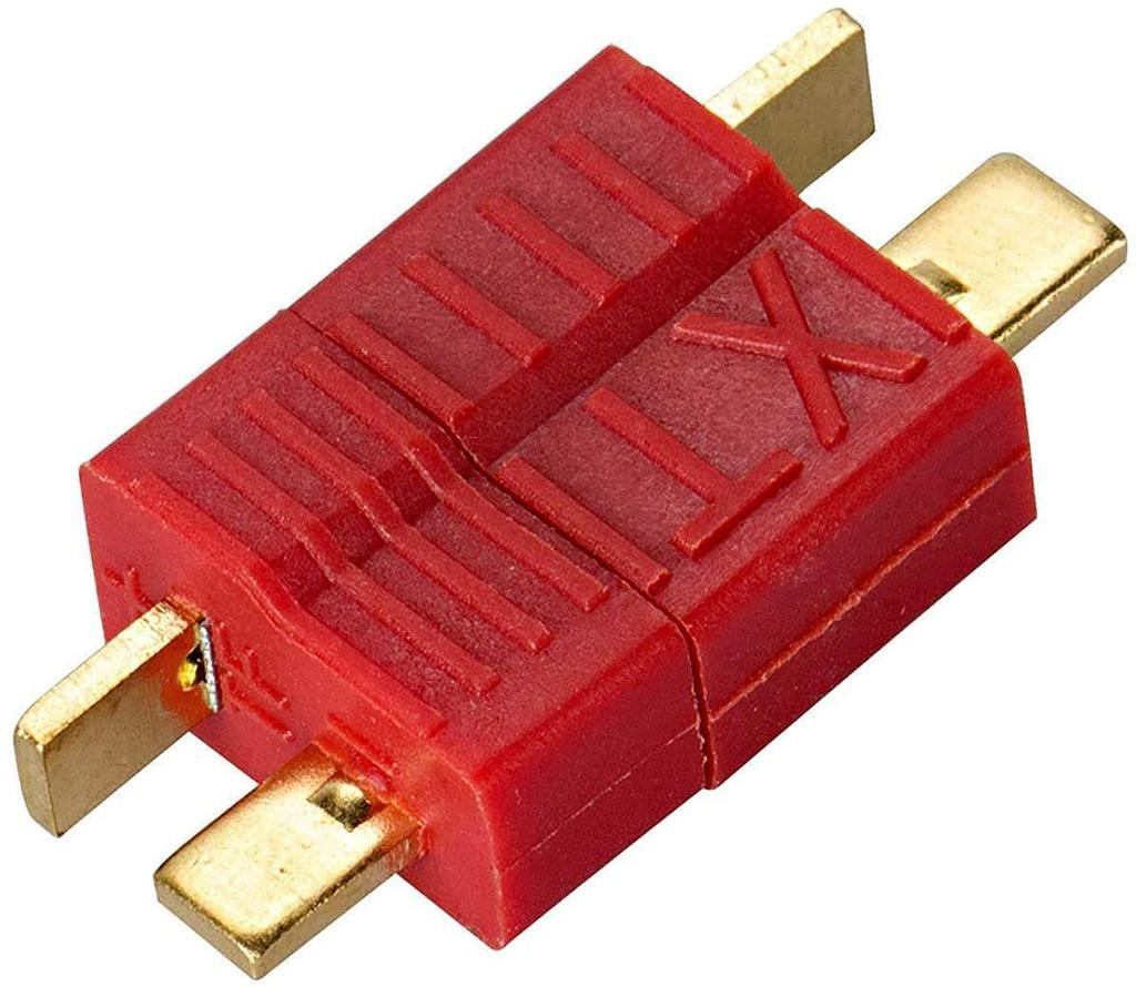 5 Pairs T-Plug Male and Female Connectors | 2-Pin Gold Adapter for LiPo Battery 300mAh | Compatible with WLtoys 144001 | Red Plastic Housing