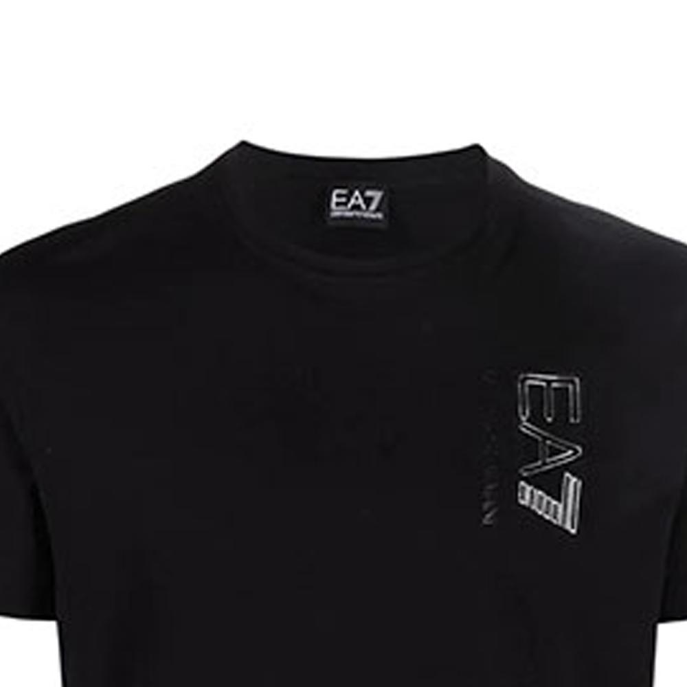 Emporio Armani FW21 Logo Solid Color Short Sleeve T-Shirt Men Tops Black 6KPT47-PJ03Z-1200
