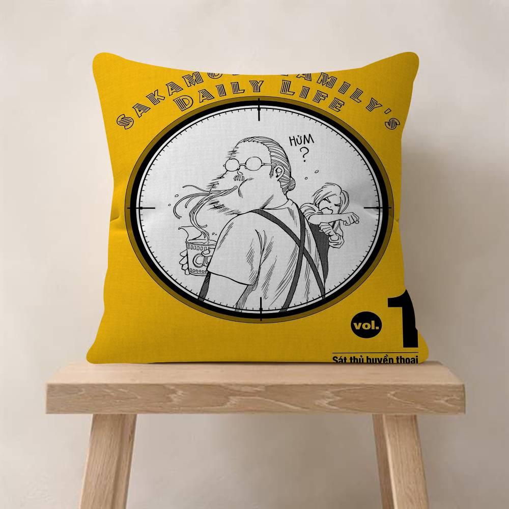 

Popular Japanese Anime SAKAMOTO DAYS Cushion Cover Pillow Cover Decor Pillowcase Printed Cushion Case For Couch 30x30 cm