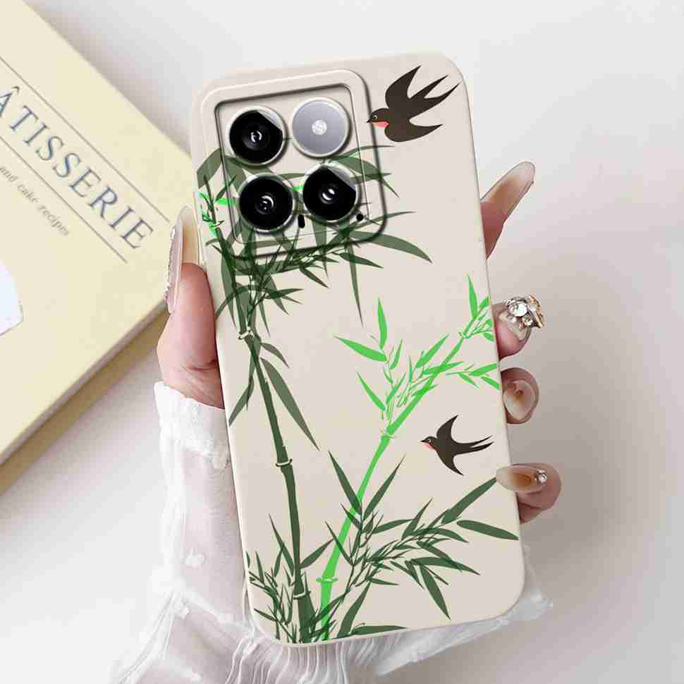 Cover For Xiaomi 14 Case Silicone Shockproof Soft Camera Protective Pattern Matte For Xiaomi 14 Mi14 Xiaomi14 5G 2023 Cases