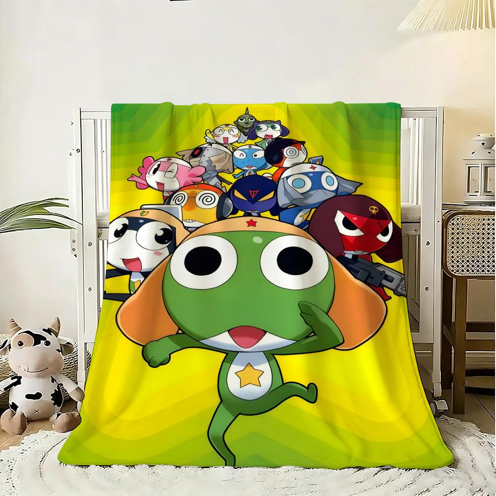 Keroro Gunsou Throw Lightweight 240g Flannel Blanket Soft Skin-friendly for Summer Cooling 75X95CM