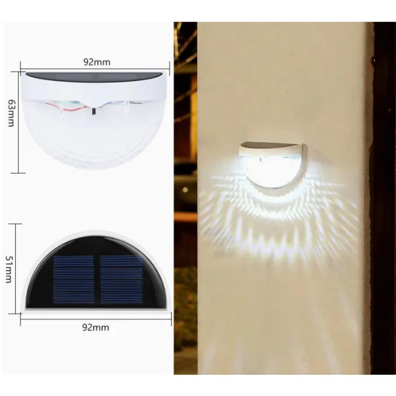 LED Solar Fence Lights Outdoor IP65 Waterproof Wall Lights Corrugated Lights for Fence Terrace Garden Path Decorative Lights