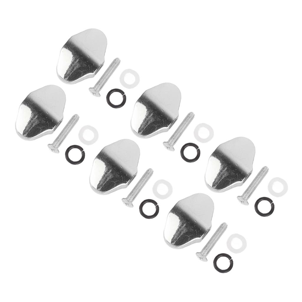 6pcs Guitar Tuning Peg Tuner Machine Head Knob With Screws and Washers for Electric Guitar