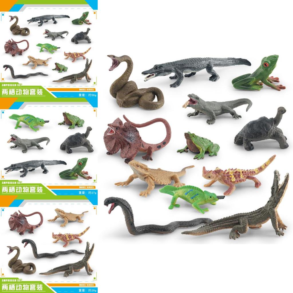 Realistic Pvc Amphibian And Reptile Model Pack For Display And Educational Use