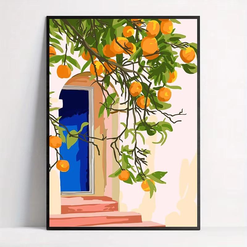 Summer Illustration Canvas Paintings Nature Poster Sweet Morocco Print Wall Art Picture for Living Room Home Decoration