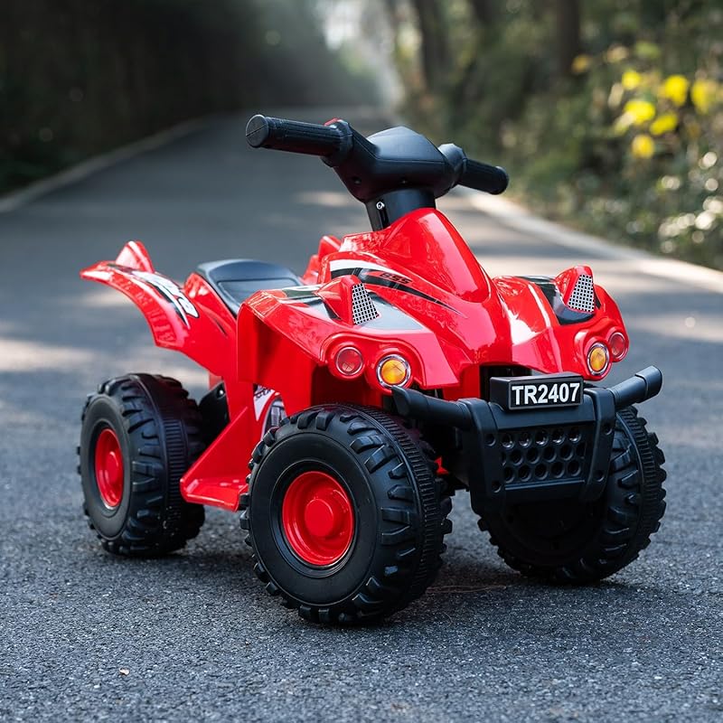 6V Kids Ride-On ATV, Electric Quad with Music, Battery-Powered 4 Wheeler for Toddlers & Children, Magenta