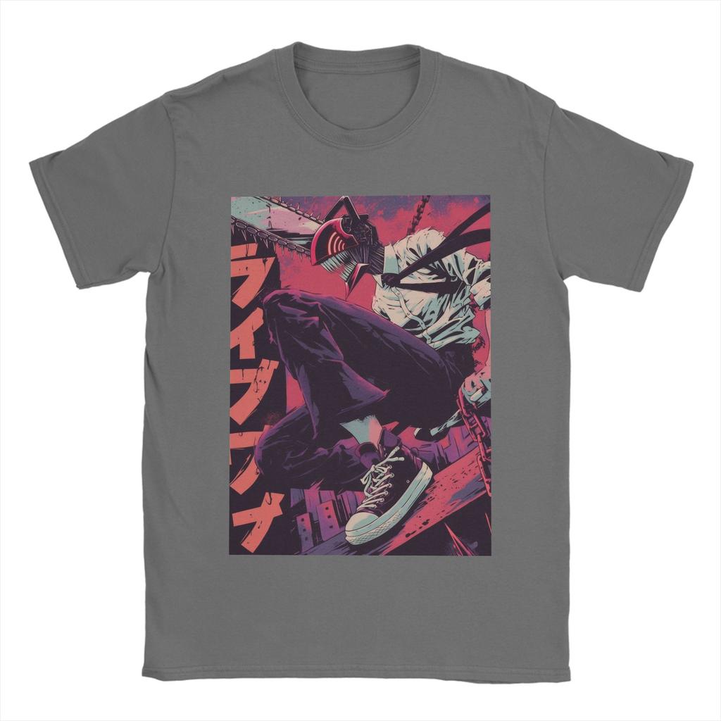 Men Anime Chainsaw Man T Shirts Kobeni Manga Denji Power Reze Cotton Clothing Short Sleeve T Shirt O Neck Casual Tee Shirt