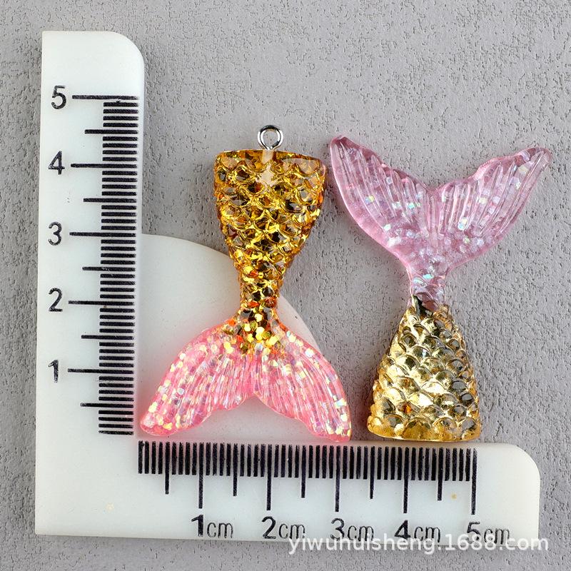Mermaid Tail Resin Accessories Kit: Phone Case, Keychain, Earrings & DIY Pendant Materials