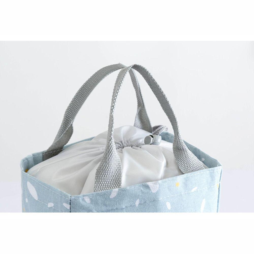 Oxford Cloth Insulated Lunch Bag Simple Large Capacity Portable Lunch Box Food Bags Women