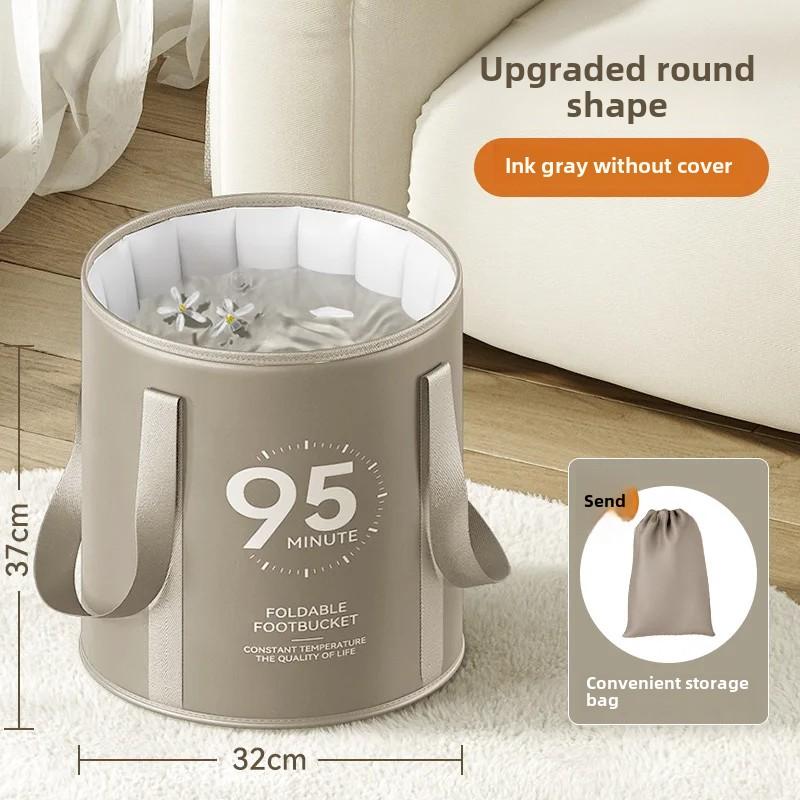 Składana torba na stopy wysoka za łydkę domowy artefakt do kąpieli stóp miska do stóp izolowane wiadro do kąpieli stóp stała temperatura