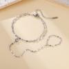 Shinny Double Layers Lip Chain Finger Bracelets for Women Stainless Steel Clear Zircon Gold Color Minimalist Jewelry Gift 2026