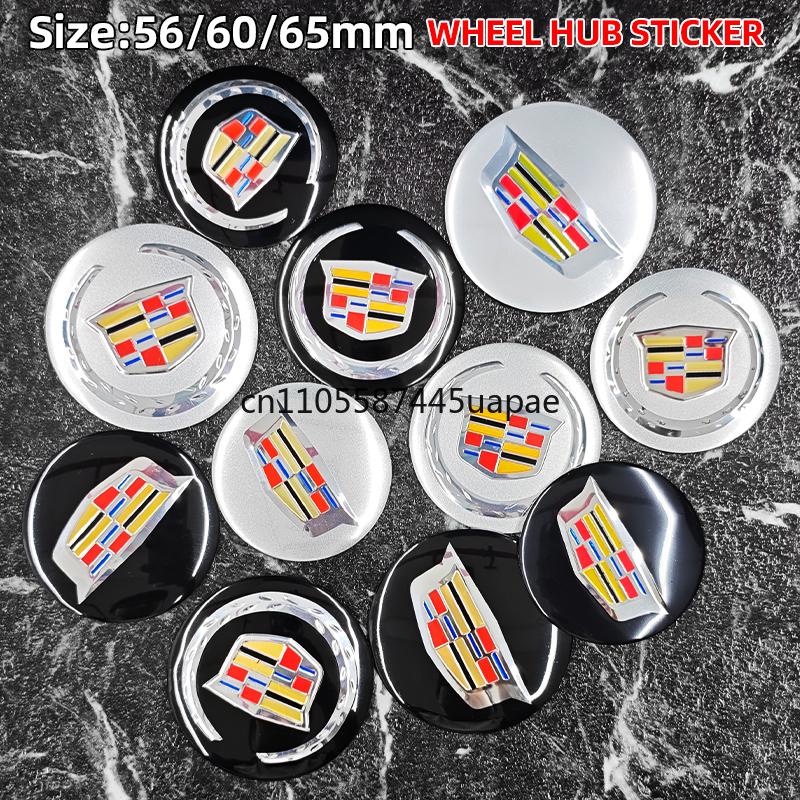 4 Stück 56mm 60mm 65mm Auto Radnabenkappe Felgenabdeckung Aufkleber Für Cadillac ATS BLS CT4 CT5 CTS SRX XT6 XTS Escalade Deville