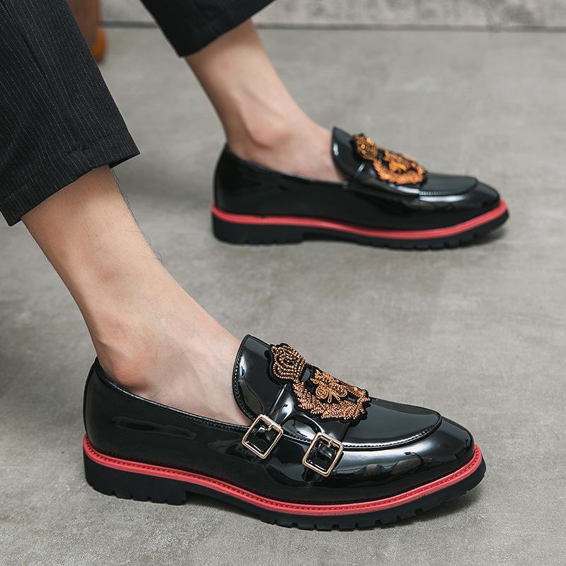 Zapatos de Cuero sin Cordones Estilo Británico para Hombre Tallas Grandes Primavera 2025 - Modernos, a la Moda, Business Casual