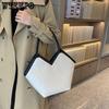 Elegant Texture Retro Handbag Color-blocking Large-capacity Tote Bag Women's Versatile One-shoulder Underarm Bag