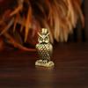 1Pcs Handmade Boho Decor Owl Brass Ornament Creative Figurine Small Desk Decoration Unique Gift For Home