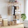 Clothes Rack with Shelves 100 X 50 X 184.5 Cm Bamboo