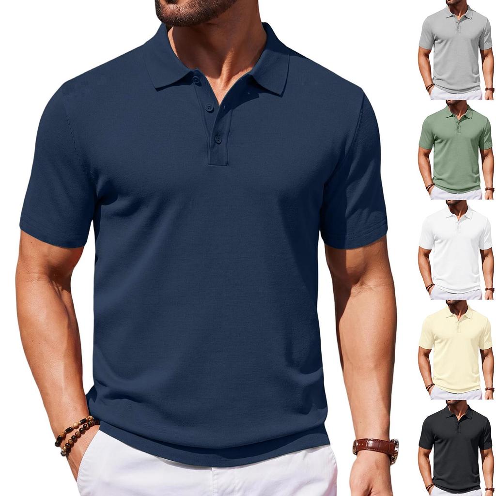 Classic Business Casual Polo Shirts for Men Short Sleeve Golf Shirts for Men Button Down Shirt Men Dress Shirts for Men