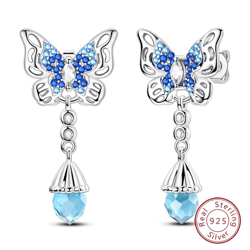 New 925 Silver Hoop Earrings Bow Strawberry Cherry Cream Sunflower Hoop Earrings For Women Fashion Party Jewelry Gift