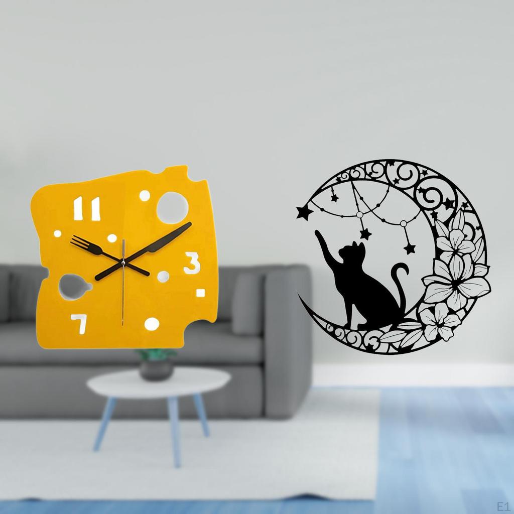 Nordic Minimalist Acrylic Wall Clock with Art Quiet Hanging for Office Bedroom Apartment Decor