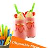 Disposable 100 X Large Drinking Straws Bubble Tea Smoothie Milkshake Colorful