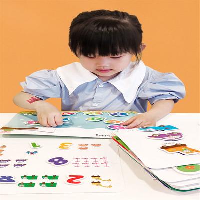 Educational Toy Brain Development Busy Kids Book Animal Number Matching Puzzle Game Montessori Paste Quiet Book Children Toy