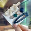 Fashion Acrylic Pearl Hair Clips Set Sweet Flower Hair Barrettes For Women Girls Korean Geometric Hair Accessories Jewelry