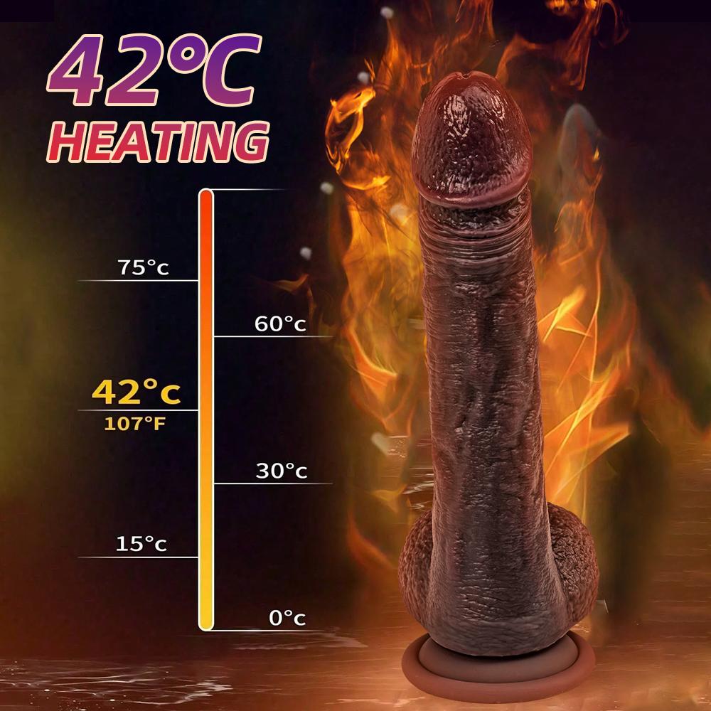 Dildo Automatic Thrusting Vibrator G-spot Stimulator Remote Control Heating Rotating Suction Cup Hands-free Female Pleasure Erotic Adult Women Sex Toy