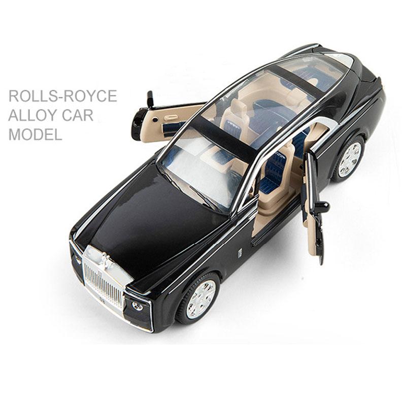 1/24 Rolls Royce Phantom Car Model Metal Model Car Alloy Die-casting Car Children's Toy Gift Collectibles Free Shipping