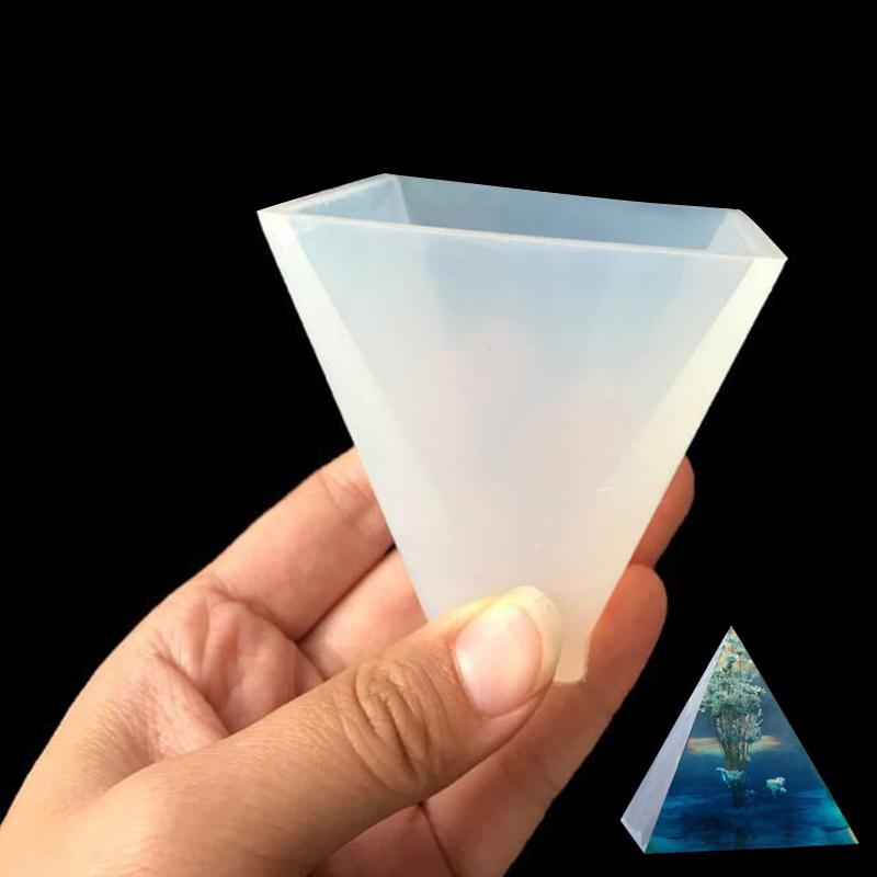 Pyramid Silicone Stencil Resin Jewelry Making Template Epoxy Pendant Craft DIY Tool 50*50mm