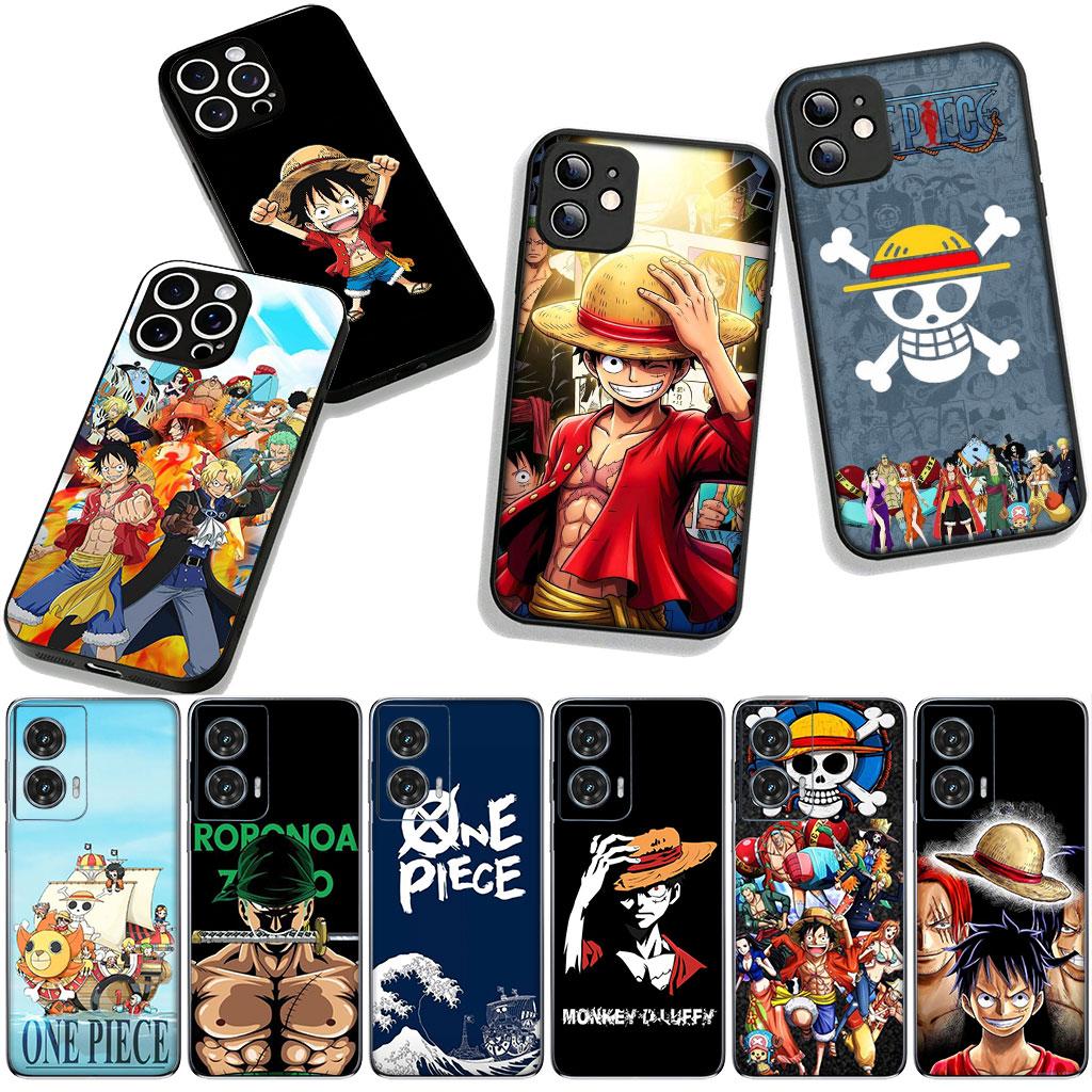 Logo One Zoro Luffy Piece Anime Case for Motorola Moto G54 G05 G24 G45 G55 G75 G85 G15 G57 G86 Power Edge 50 30 Fusion neo Pro