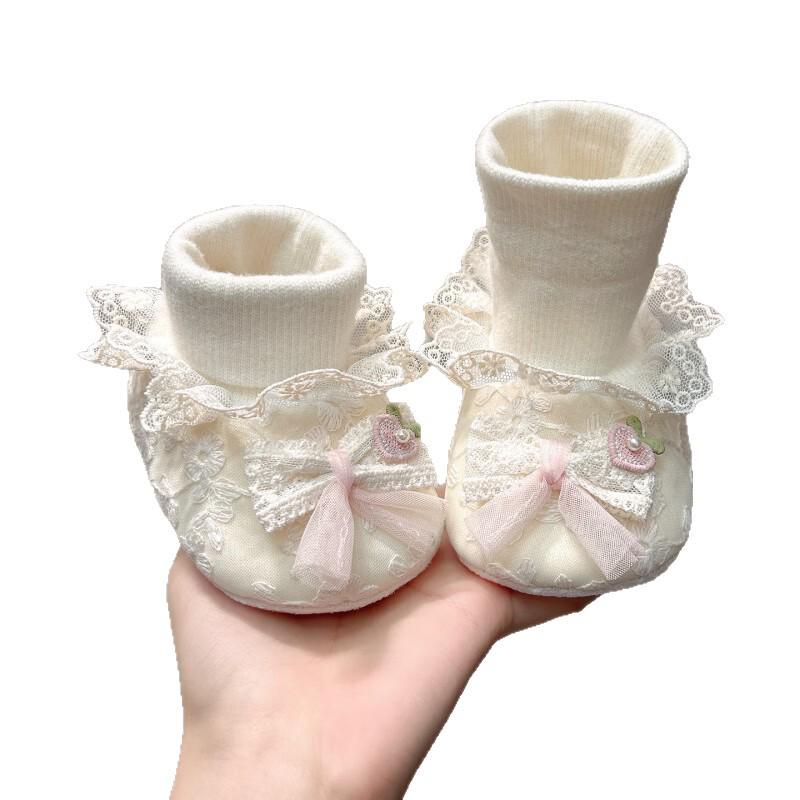 Winter Style Baby Girl Shoes: Soft, Velvet-Lined, Non-Slip Cotton Shoes for Newborns (0-6 Months)