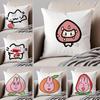 Dreamy Strawberries Cushion Cover Throw Pillow Cover Hidden Button Durable Polyester Chair Cushion