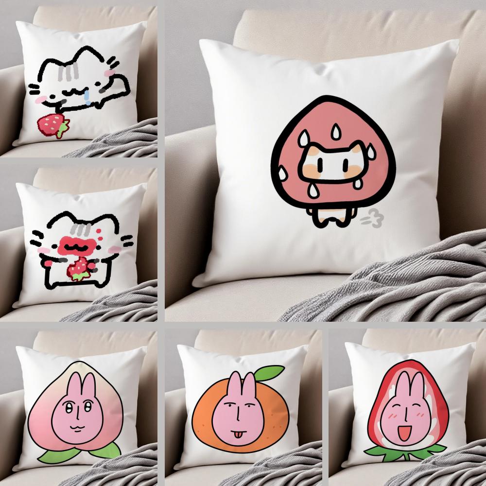 Creative Homewares Unisex Dreamy Strawberries Cushion Cover Throw Pillow Cover Hidden Button Durable Polyester Chair Cushion