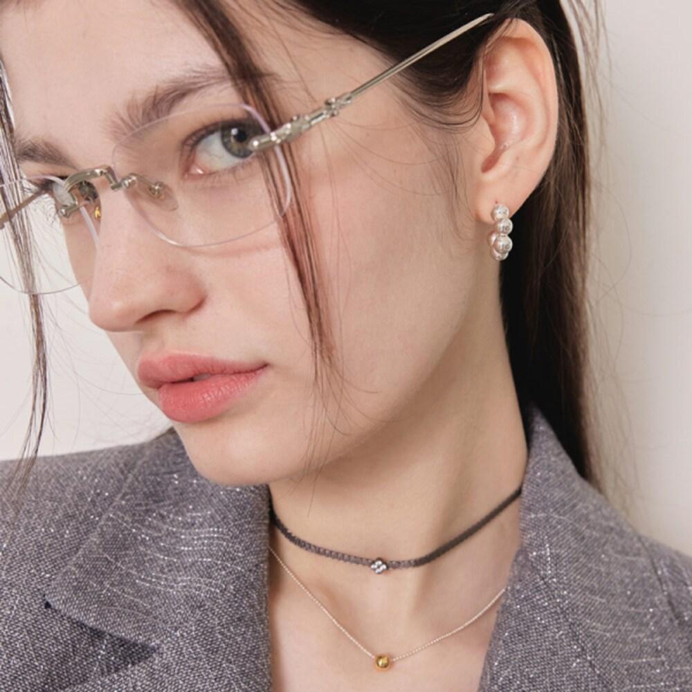 J.Lauren Silver Ball Daily Necklace N01177