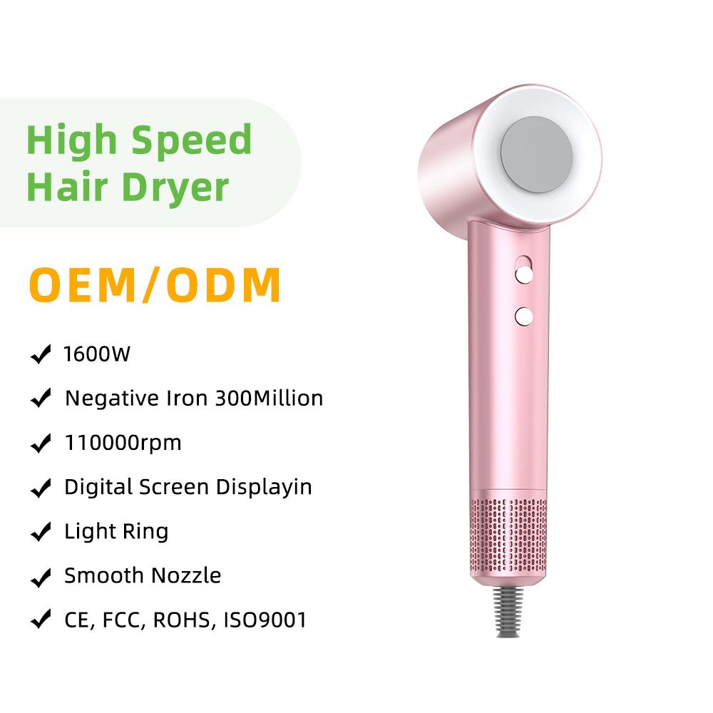 New Arrival Hair Dryer Brush Straightening Hot air One Step Electric Hot air Brush Styler Blow Hair Curler Ionic Hair Dryer AU Plug&110-120 V розовый