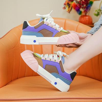 Biscuit Shoes Spring Little White Shoes New Ins Female Students Platform Sports Tide Casual Board Shoes