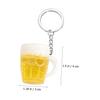 SEWACC Bierkrug Schlüsselanhänger, Set mit 4 Stück, Acryl und Edelstahl, Mehrfarbig, Taschenanhänger, Band, 4x3x3cm, Klein, Leicht, Niedliche Mini-Bierkrüge, Auto