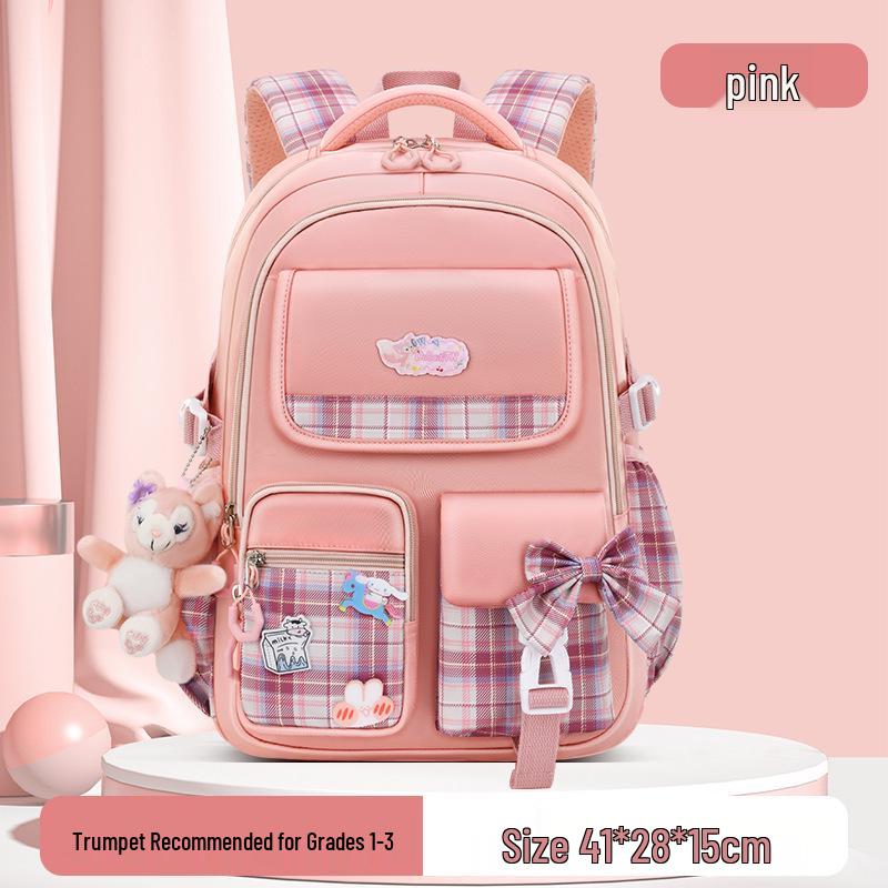 

Легкий школьный рюкзак для девочек большой вместимости с защитой позвоночника – Милый, простой дизайн